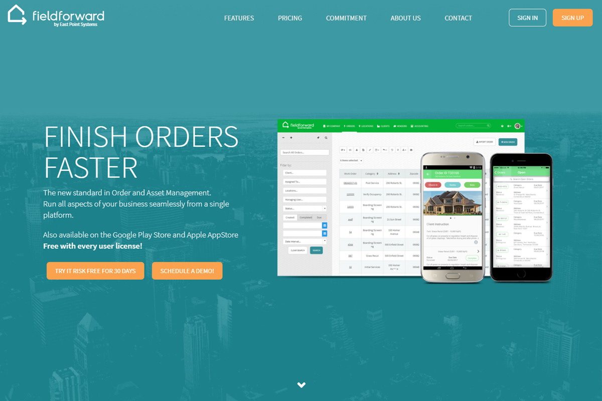 Field Forward Reporting page sample